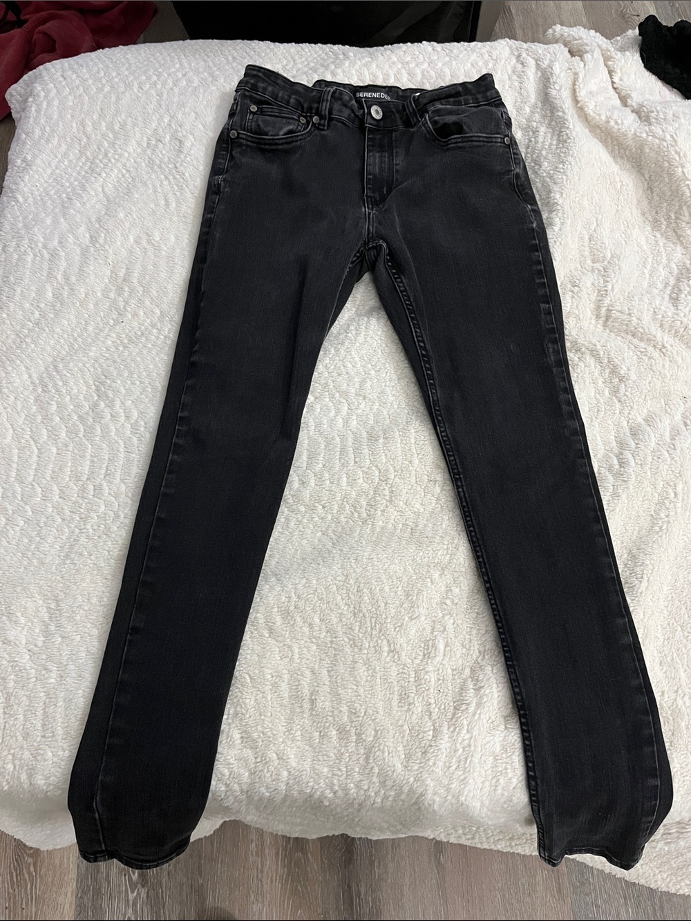 Black serenede Skinny Jeans